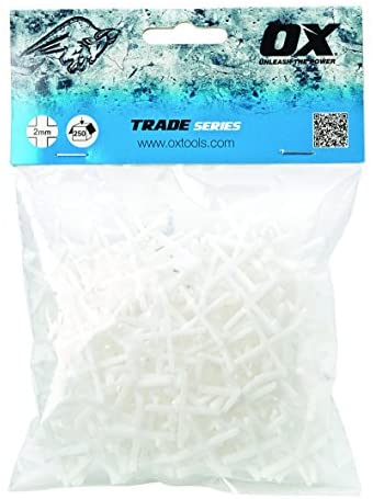 OX Trade Cross Shaped Tile Spacers - 2mm (250 pcs) - OX - T160902 - Tool Monster