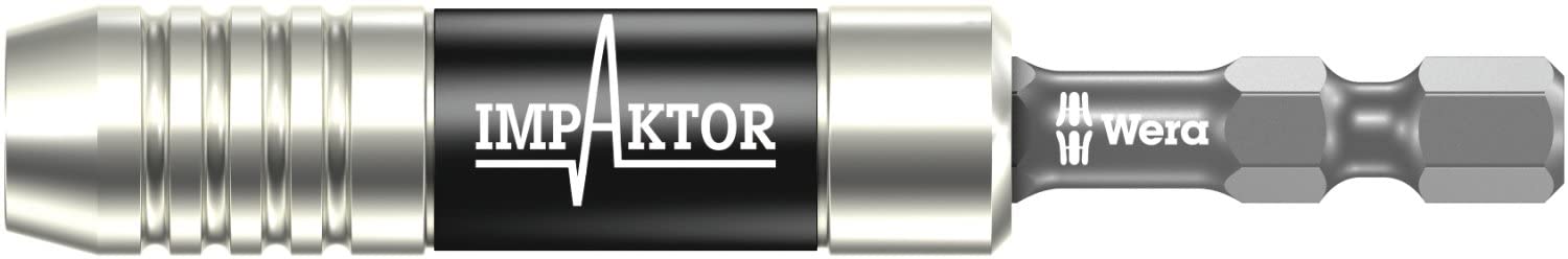 Wera TriTorsion 05057675001 897/4 Impaktor držač bitova s ​​pričvrsnim prstenom i magnetom, srebrni