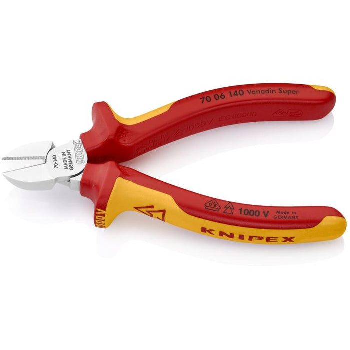 Knipex  5 1/2" Diagonal Cutters-1000V Insulated - 70 06 140
