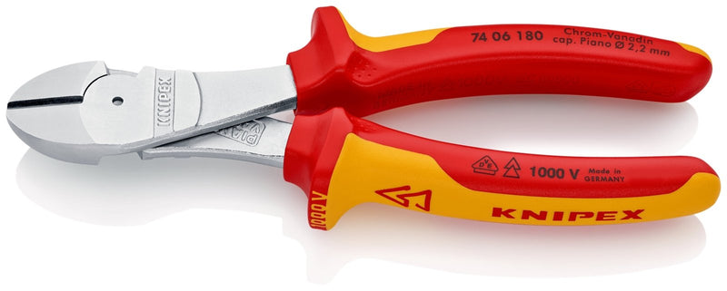 Knipex High Leverage Diagonal Cutter 180mm - 74 06 180 - Tool Monster