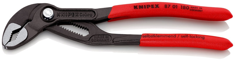 Knipex Cobra® Water Pump Pliers 180mm - 87 01 180 - Tool Monster
