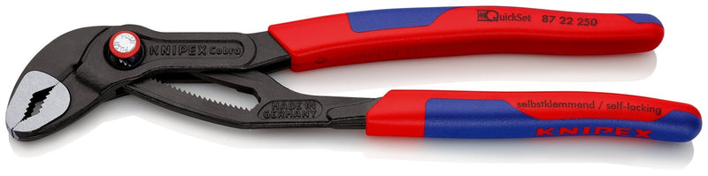Knipex Cobra ® QuickSet Water Pump Pliers 250mm - 87 22 250 - Tool Monster