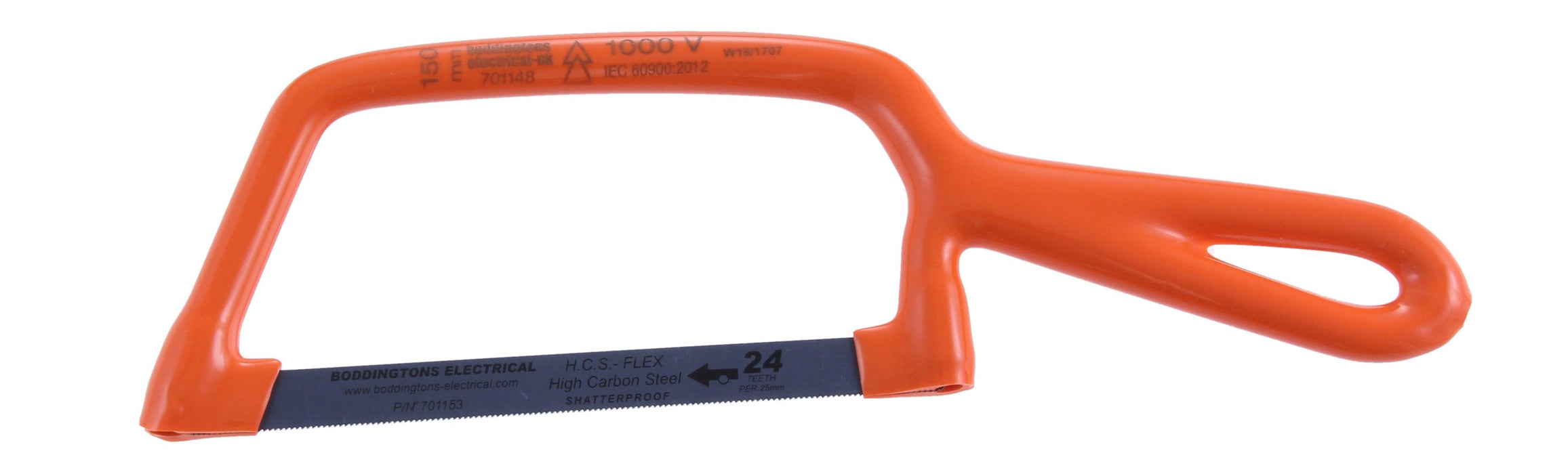 Boddingtons Electrical Insulated Junior Hacksaw with a 24 TPI Blade, 150mm Blade Length 701148