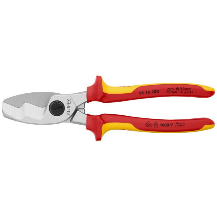 Knipex 8" Cable Shears-1000V Insulated - 95 16 200