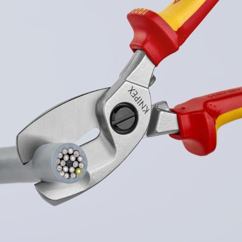 Knipex 8" Cable Shears - 1000V Insulated - 95 16 200 - Tool Monster