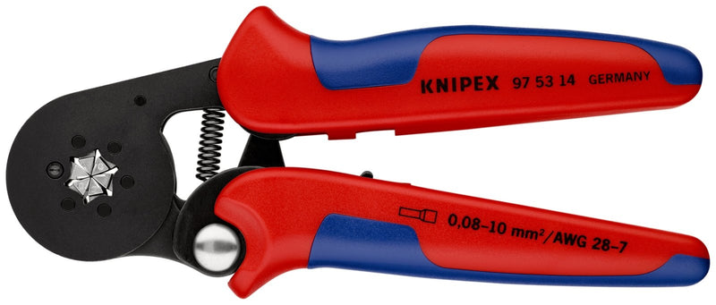 Knipex Crimping Pliers for Wire Ferrules Self - Adjusting with Lateral Access 180mm - 97 53 14 - Tool Monster