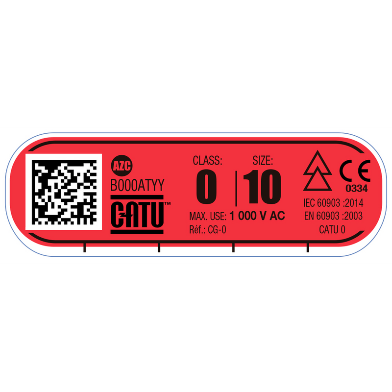 Boddingtons Electrical CATU Short Insulating Natural Rubber Dielectric Safety Electrician's Gloves - CATU CG-0-..-R-28