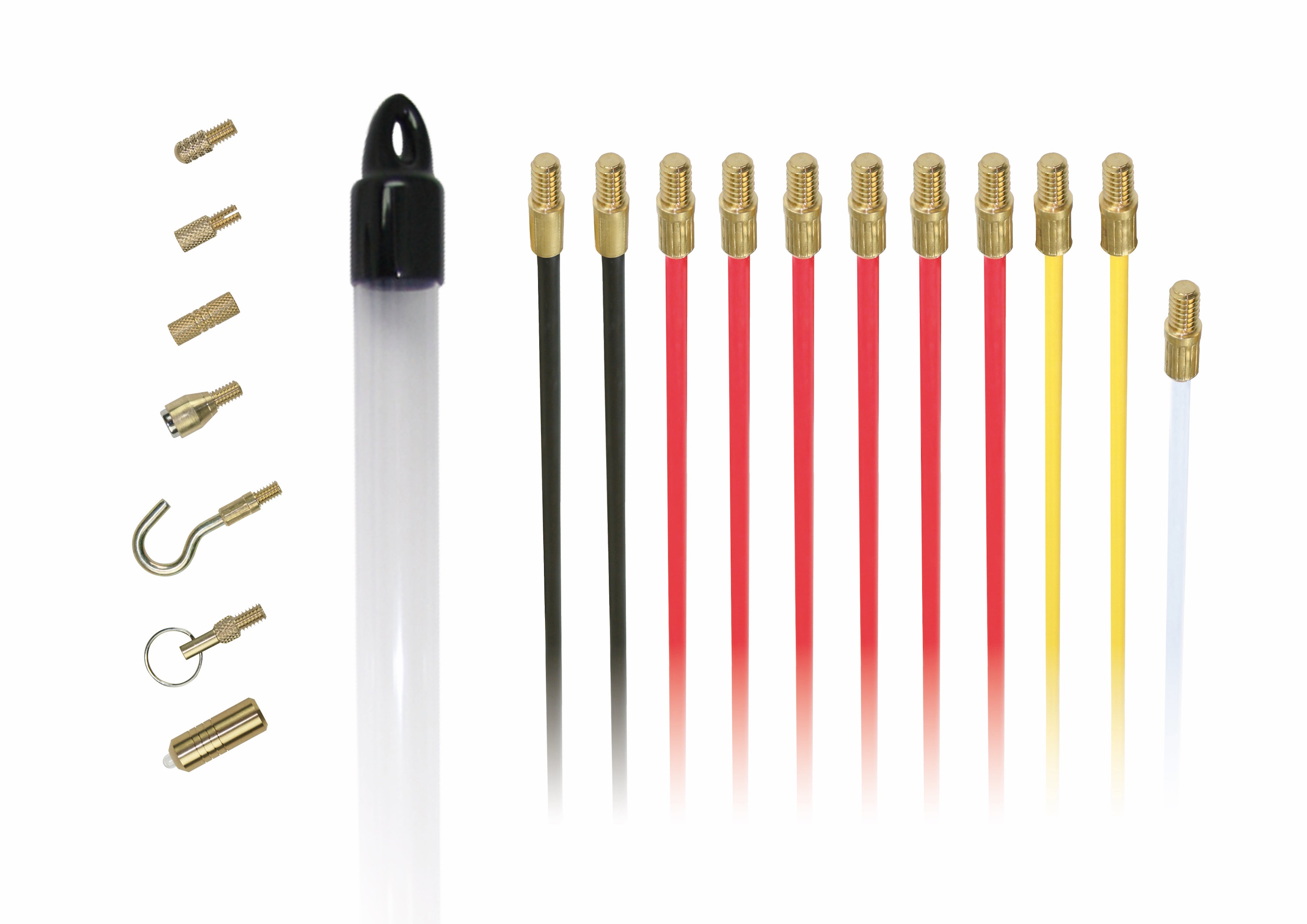 Super Rod CRSD Führungsstangen-Set - 10m Kabeleinziehsystem Mit LED & Magnet