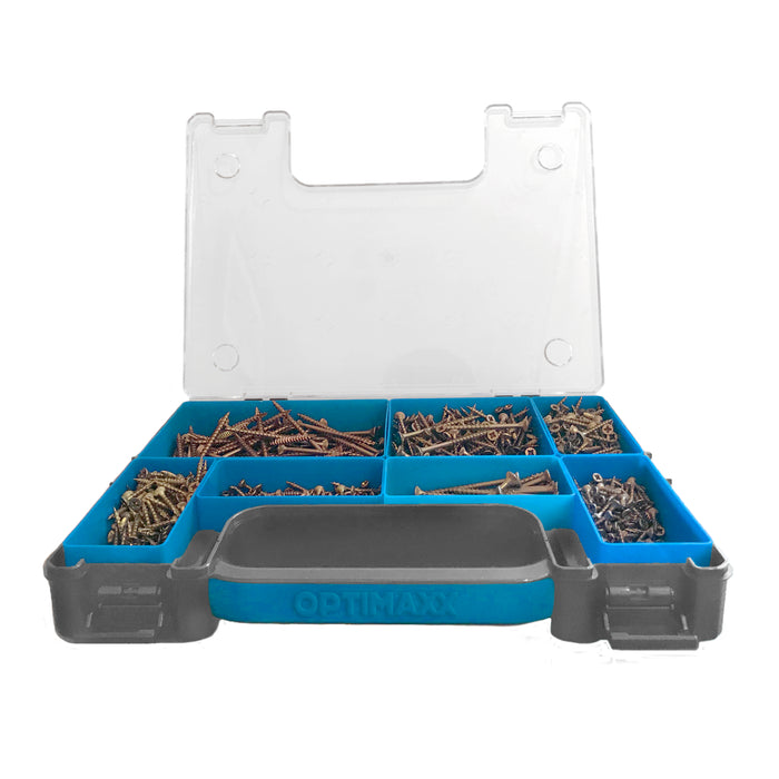 Compact Storage Case with 1000 Assorted Woodscrews Tool Monster