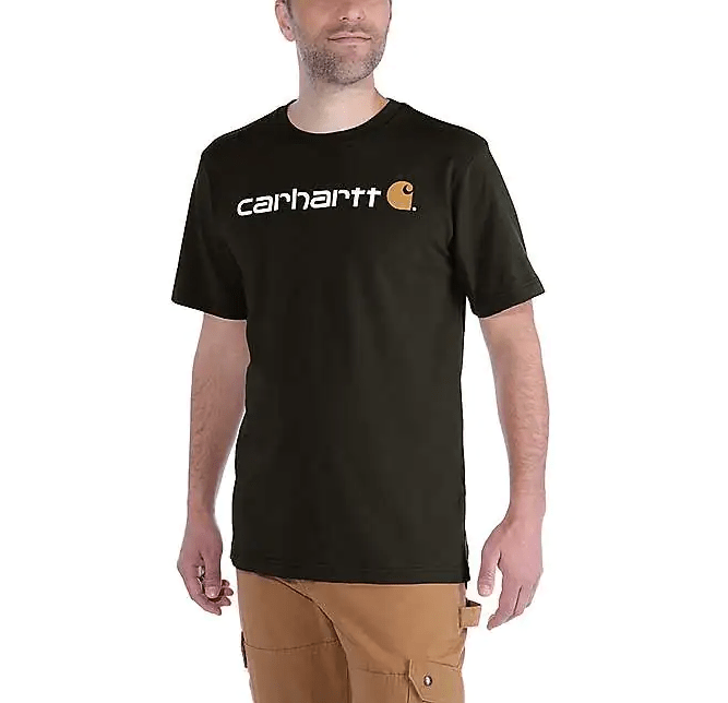 Carhartt® Relaxed Fit Heavyweight Short - Sleeve Logo Graphic T-Shirt Peat 103361 - Tool Monster