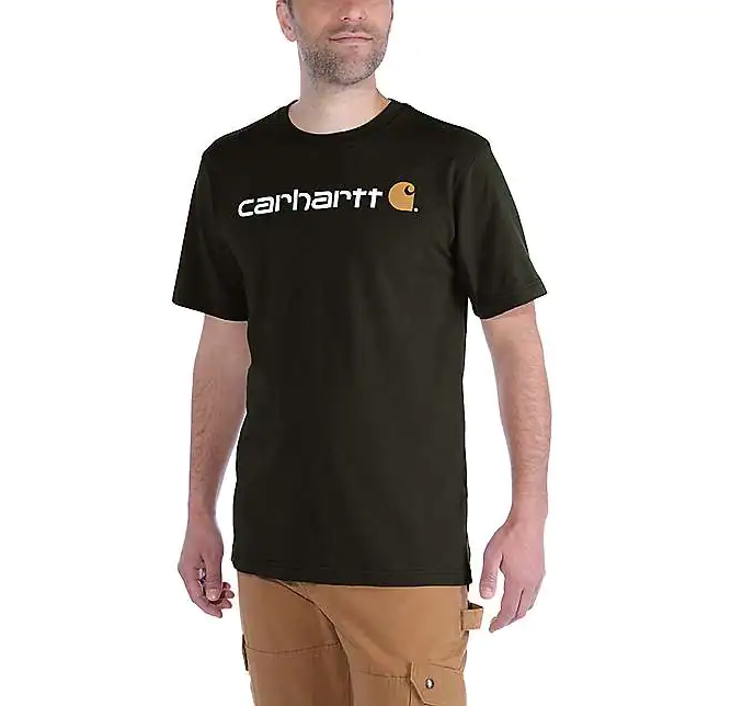 Carhartt® Relaxed Fit Heavyweight majica s logotipom kratkih rukava Peat #103361