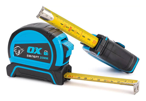 Ox Tools Trade 16-Foot/25-Foot Double Locking Tape Measure Value Pack