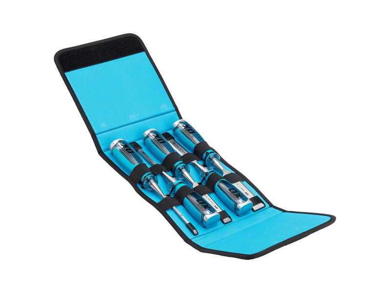 OX Pro 5 Piece Wood Chisel Set in Velcro Case - OX - P371005 - Tool Monster