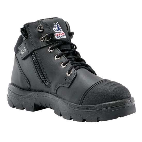 Steel Blue Parkes Zip Scuff Boots Black