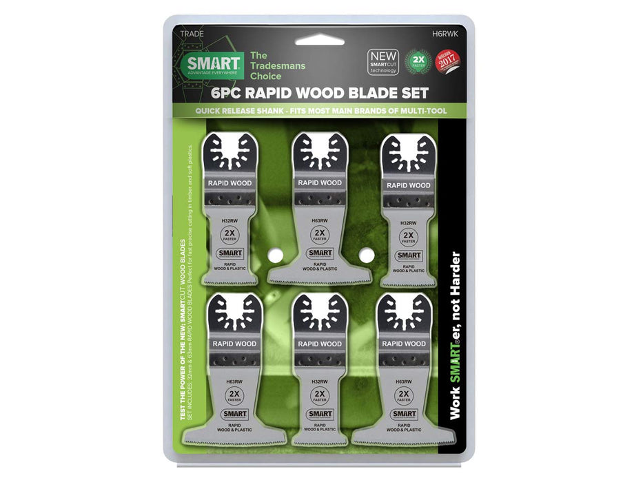 Smart Rapid Wood noževi - set od 6 komada 3 x 32RW 3 x 63RW - H6RWK