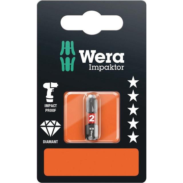 Wera Bits for Phillips Screws Impact 851/1 IMP DC SB 1 x PH 2x25mm 5073916001 - Tool Monster