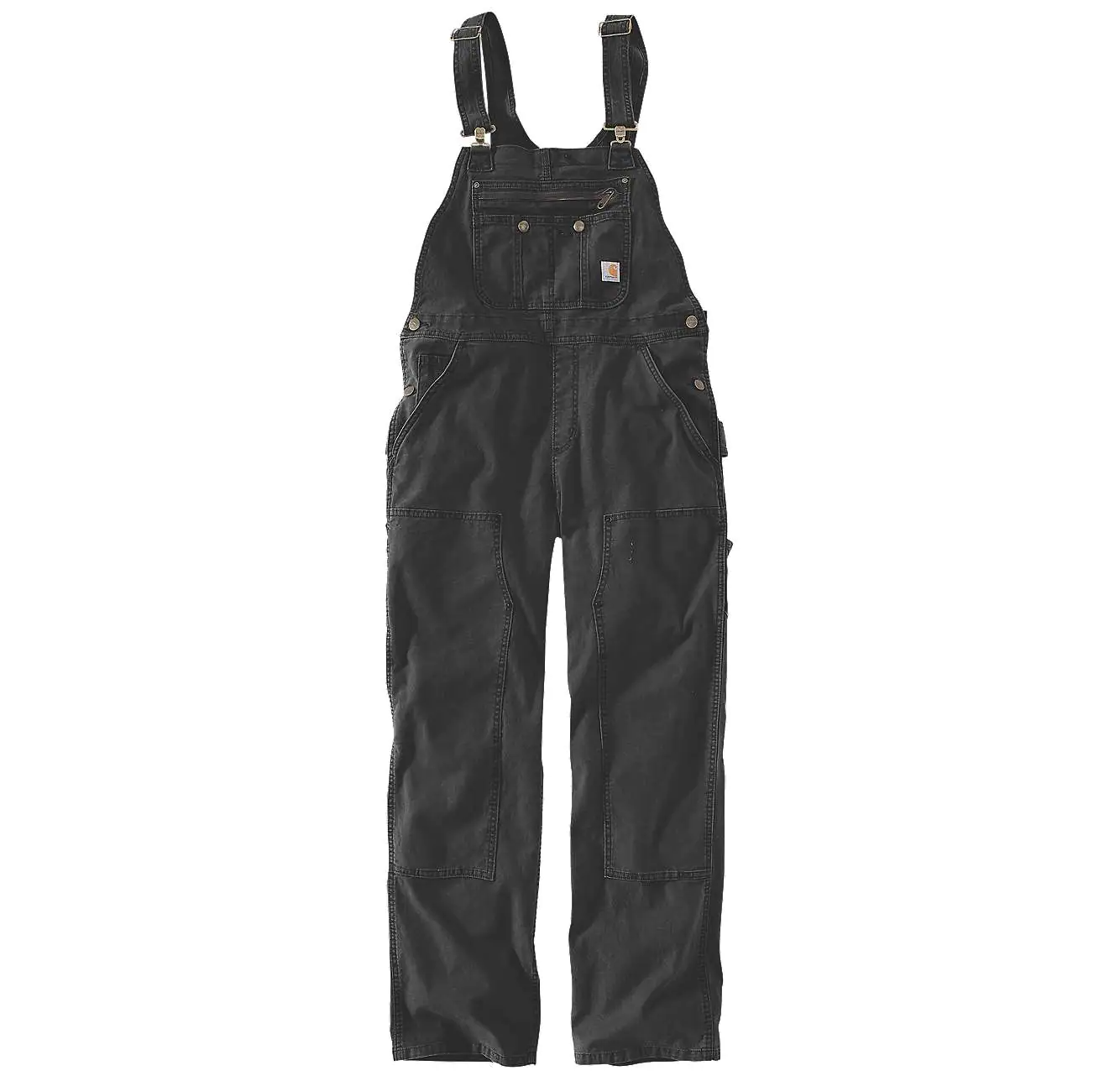 Carhartt® Womens Rugged Flex® Loose Fit Canvas Bib Overall Black — Tool  Monster