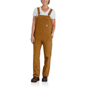 Carhartt® Womens Rugged Flex® Loose Fit Canvas Bib Overall Carhartt Brown - Tool Monster