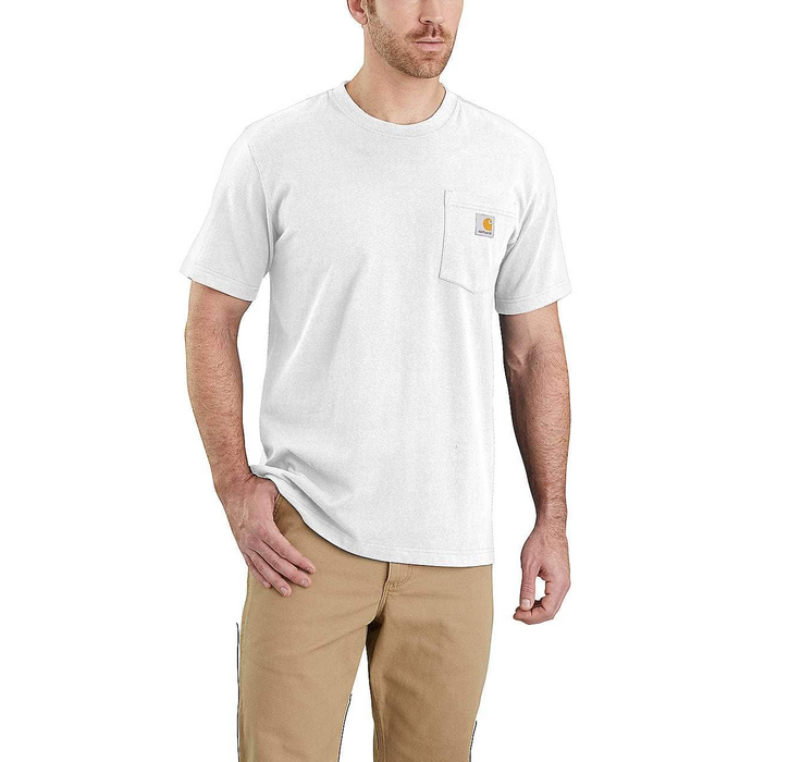Carhartt® Relaxed Fit Heavyweight Short-Sleeve K87 Pocket T-Shirt White