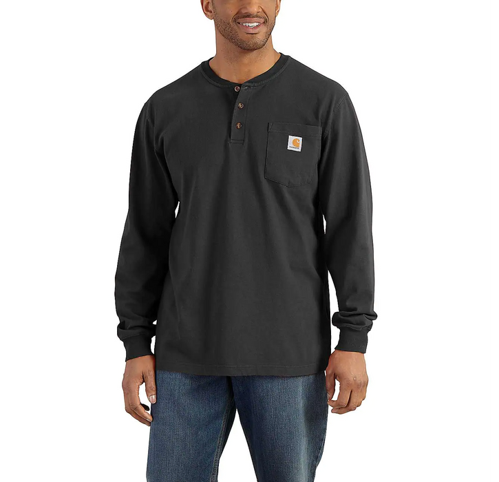 Carhartt® Loose Fit Heavyweight Long-Sleeve Pocket Henley T-Shirt