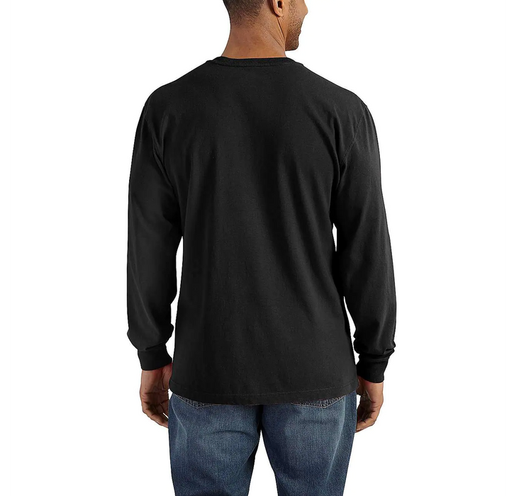 Carhartt® Loose Heavyweight Henley majica s dugim rukavima, crna