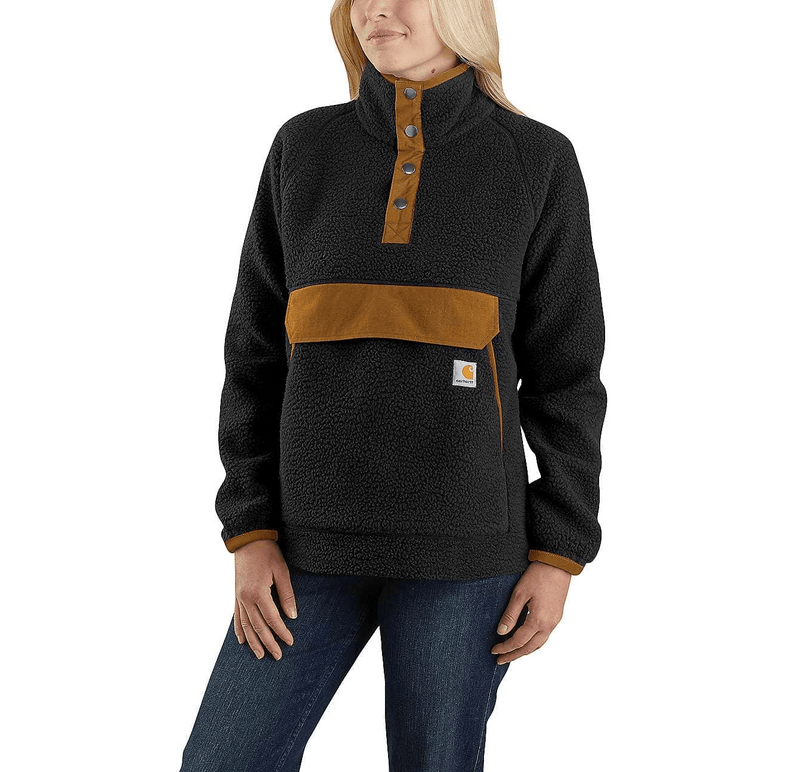 Carhartt® Womens Relaxed Fit Fleece Pullover Black - Tool Monster