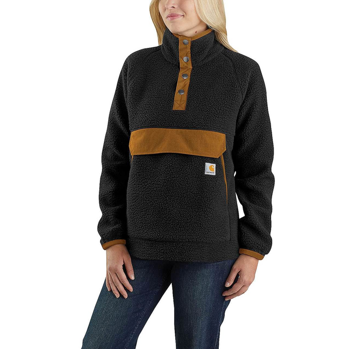 Carhartt® ženski pulover od flisa opuštenog kroja, crni