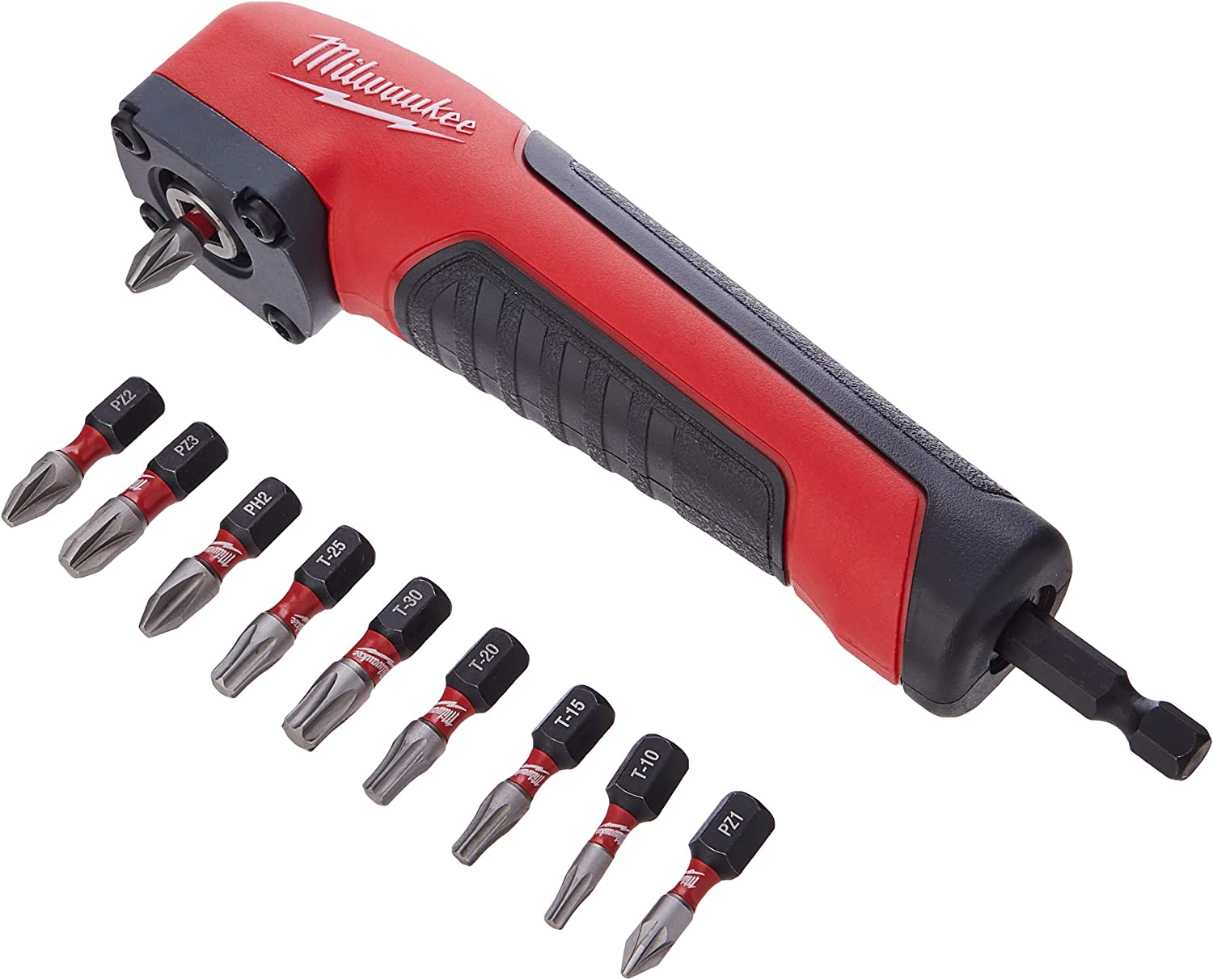 Milwaukee SHOCKWAVE™ Impact Duty Right Angle Attachment 11 Piece 49324 —  Tool Monster