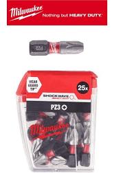 Milwaukee Shockwave™ Impact Duty PZ3 x 25mm Screwdriving Bit Set 25 pc 4932472043 - Tool Monster