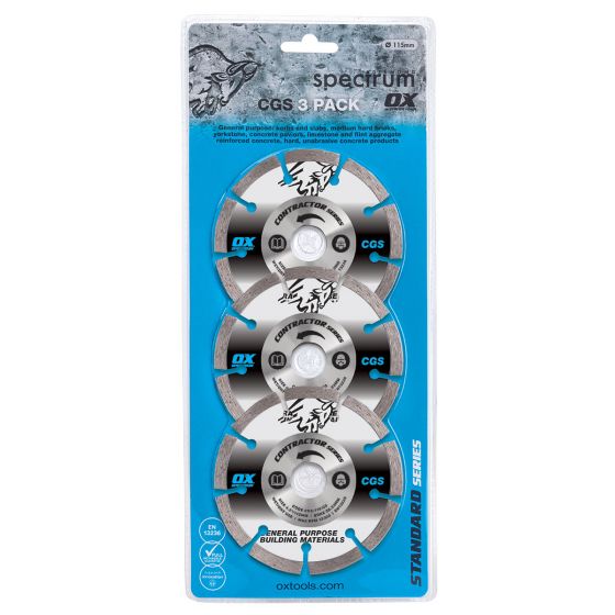 Spectrum Contractor CGS Diamond Blade Triple Pack 115/22.23mm - X3 - CGS - 115/22 - Tool Monster